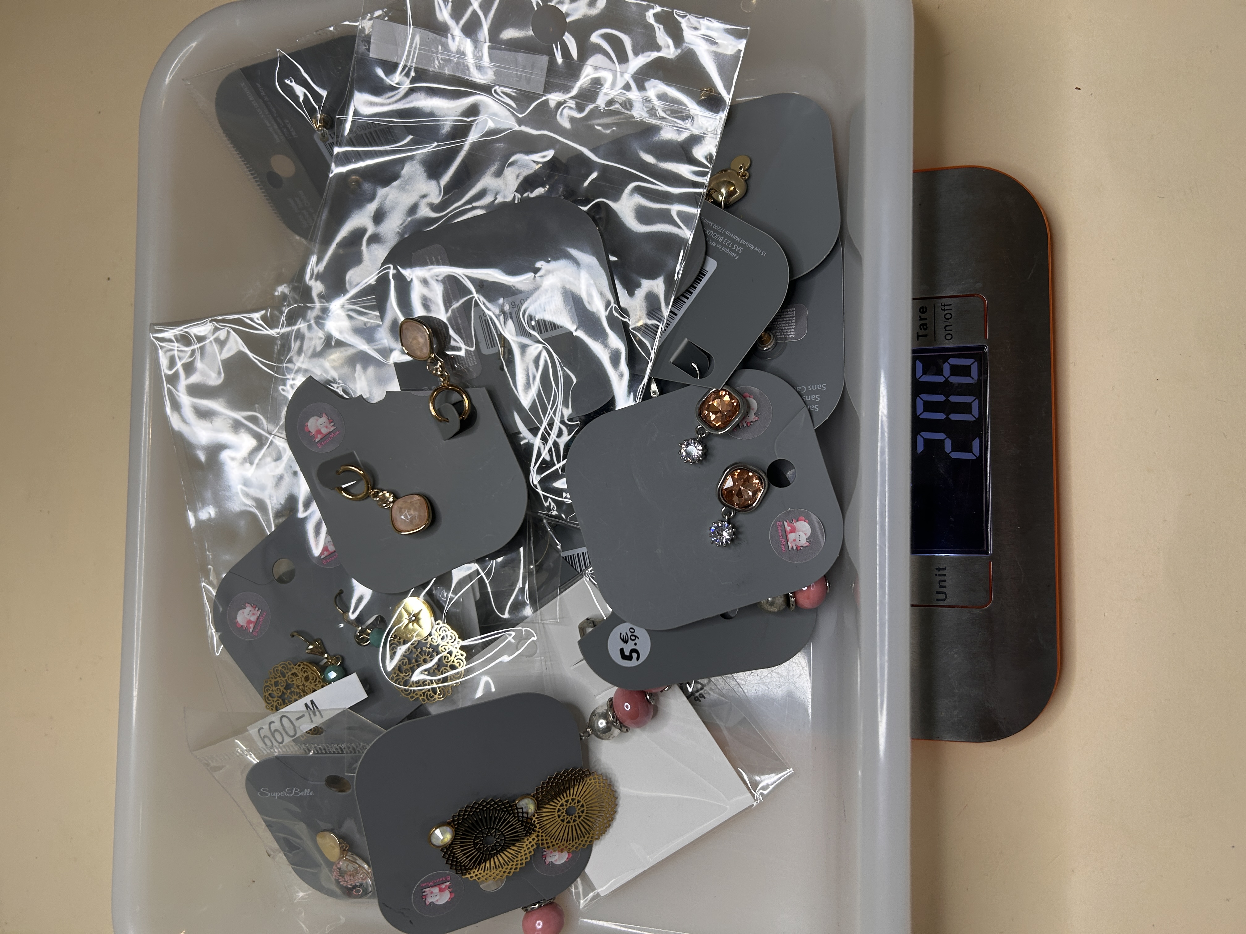 Lote al por mayor de pendientes variados en blíster individual — lote de pendientes para mujer, vista principal · Lola y Sol (BO-305)